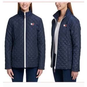 Tommy Hilfiger Navy Blue 3 in 1 All Weather System Jacket Size: L